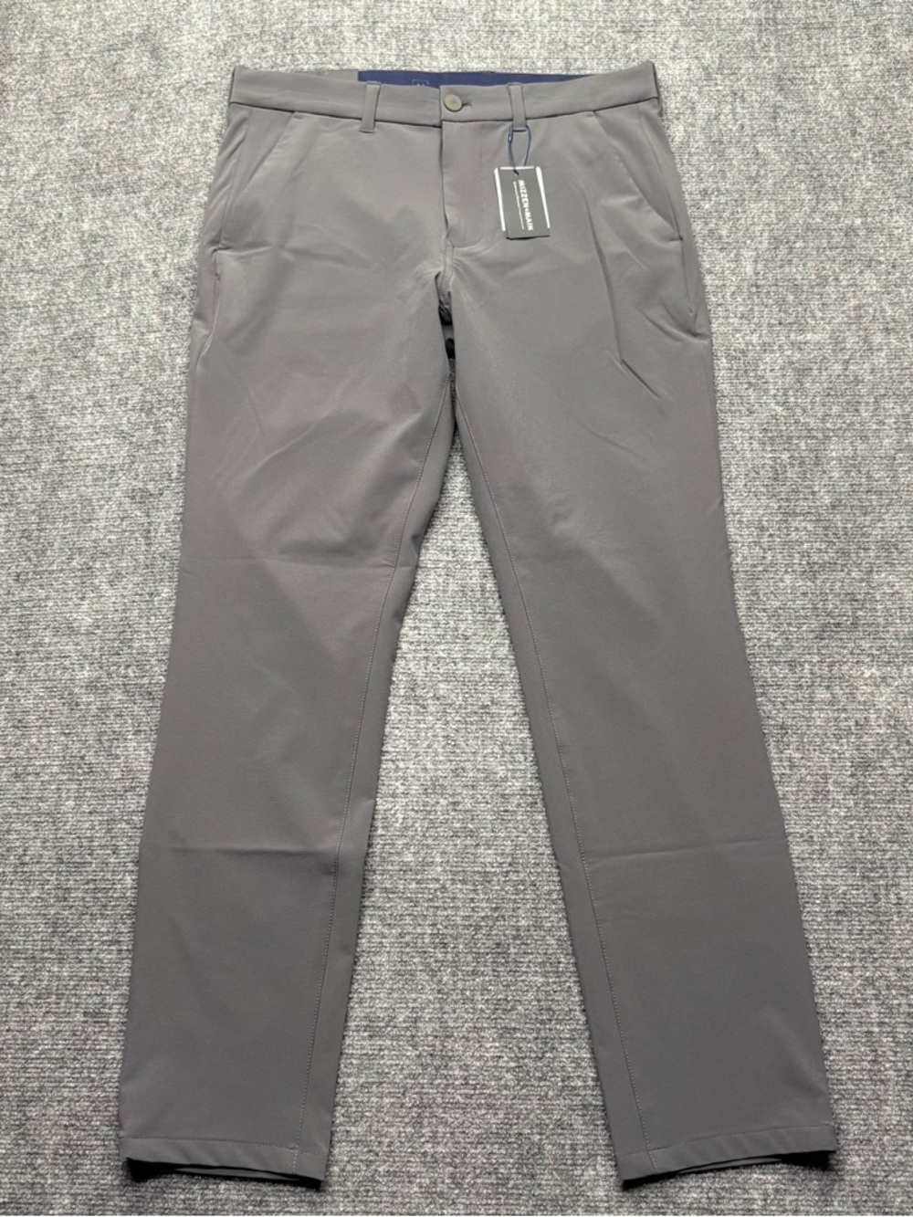 MIZZEN & MAIN Helmsman Pants Mens 31x30 Dark Gray Slim Chino Performance NEW